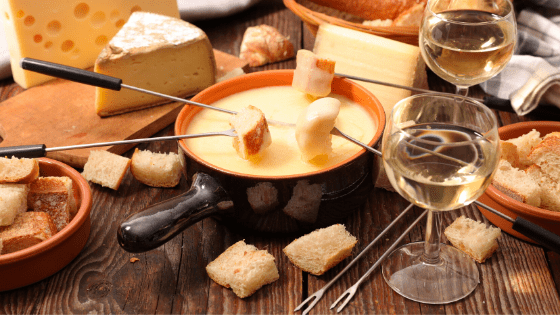 Classic Cheese Fondue Recipe (White Wine Fondue) - Platings + Pairings