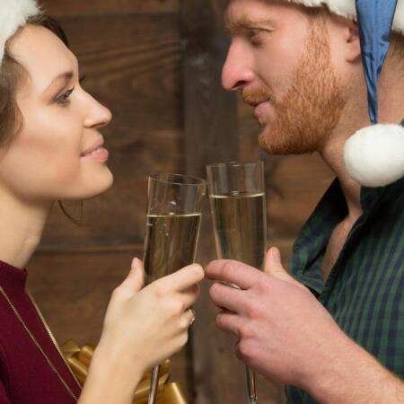 Christmas champagne cocktail