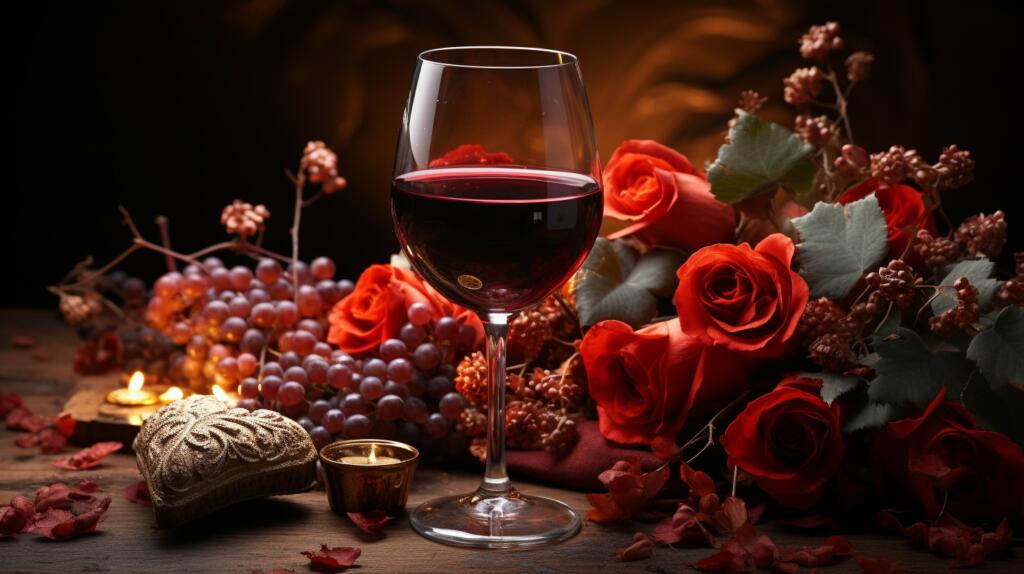 Valentine's day wine glasses