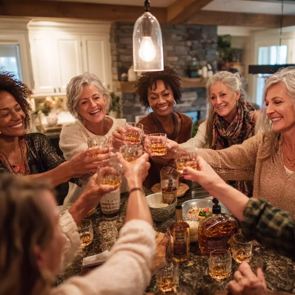 Enjoying a glass of Whiskey