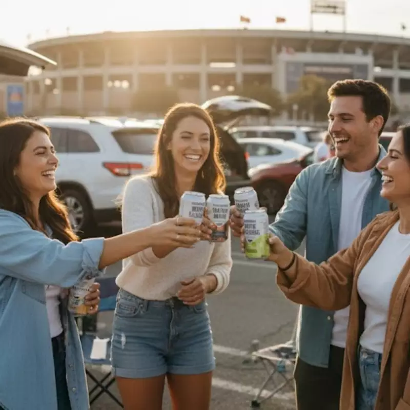 Cutwater Cocktails in Texas: The Ultimate Ready-to-Drink Guide Friends enjoying Cutwater cocktails at a Texas tailgate.