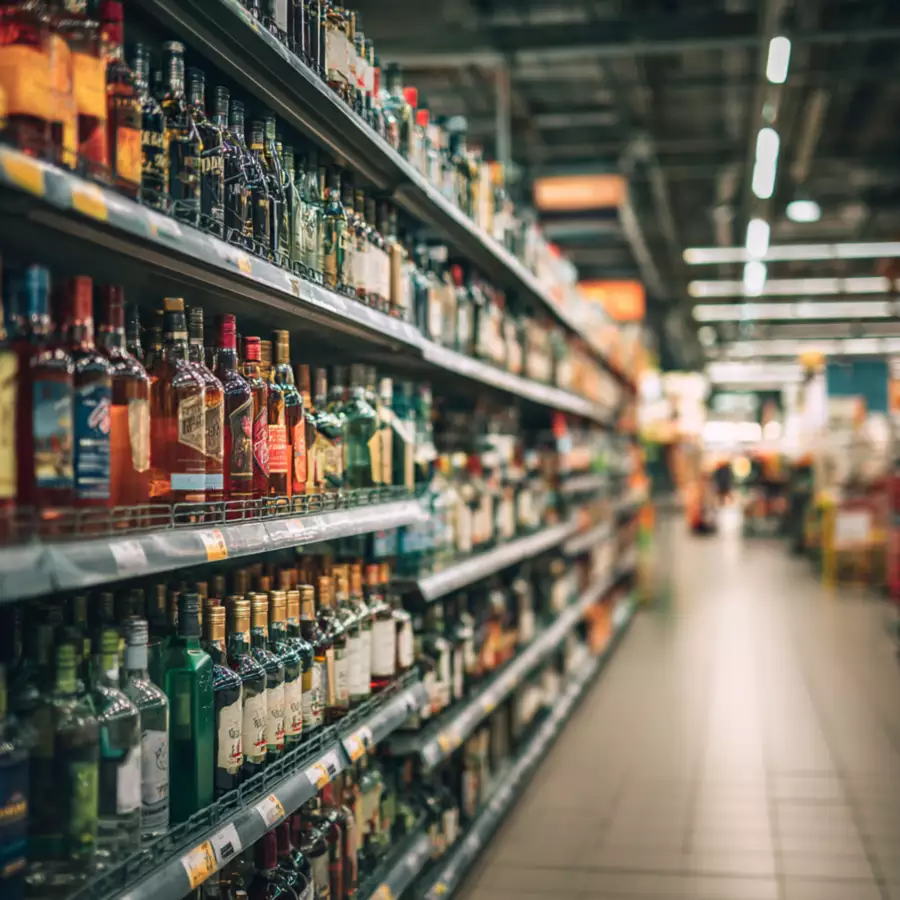Smart Shopping for Texas Black Friday Liquor Deals Rows of liquor bottles neatly arranged on shelves inside a brightly lit Zipps Liquor store aisle.