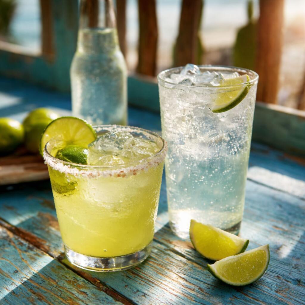 Texas Tequilas You Need to Try: Smooth Sippers, Margaritas, and Craft Picks Fresh margarita and Ranch Water cocktails made with quality tequila, lime, and salt rim on outdoor table