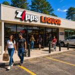 Best liquor store in Spring, TX Zipps location featuring Texas bourbon bottles Garrison Brothers and Balcones