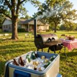 Memorial Day Beer Guide 2026: Palestine Texas BBQ Beer Selection at Zipps Memorial Day BBQ cookout in Palestine Texas with a packed beer cooler and smoking grill in the background