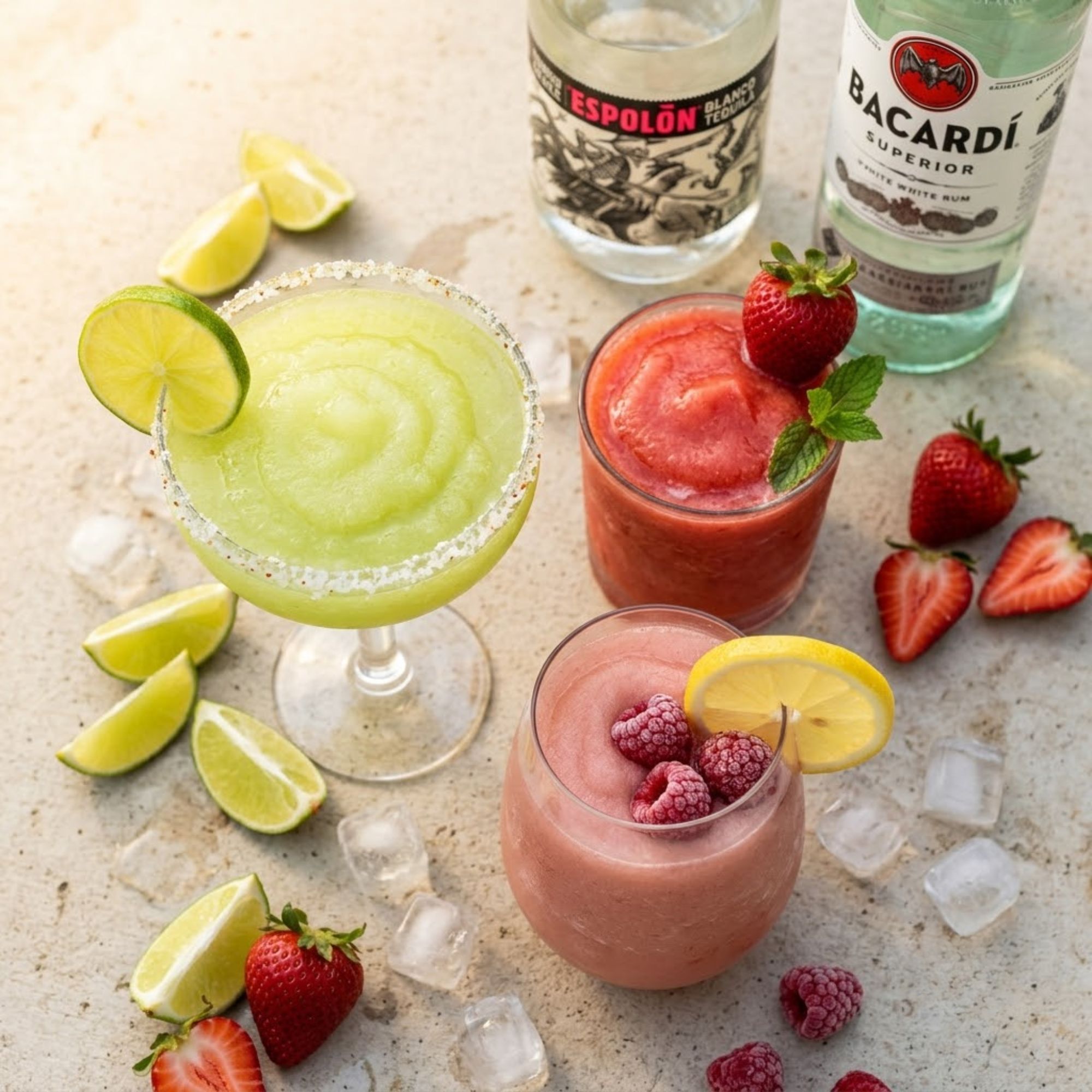 Best frozen cocktails for Texas summer 2026 including frozen margarita, frozen strawberry daiquiri, and frosé at Zipps Liquor Texas