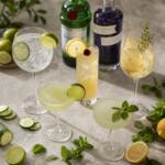 Best gin cocktails for Texas summer 2026 including Gin and Tonic, Gimlet, and Tom Collins with Tanqueray and Empress 1908 gin