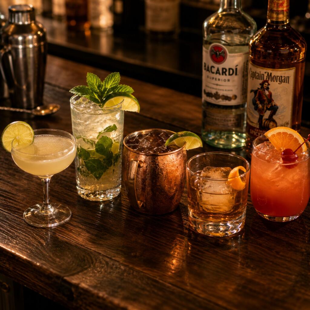 World Rum Day 2026: Best Rum Cocktails and Bottles to Celebrate in Texas Five World Rum Day cocktail recipes including classic daiquiri, mojito, dark and stormy, rum old fashioned, and rum punch.