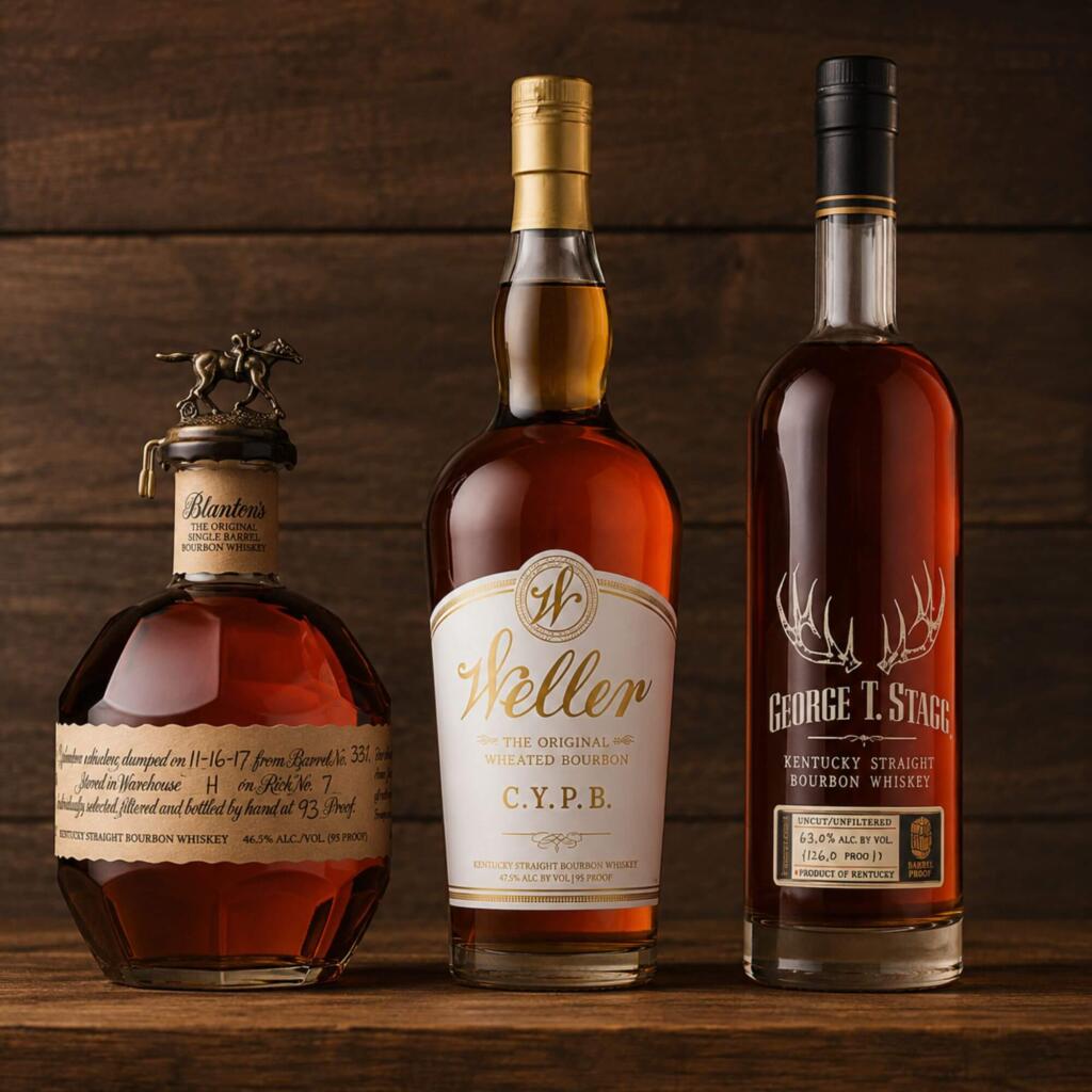 How to Get Blanton's Bourbon in Texas: Zipps' Allocated Bottle Program Explained Lineup of allocated bourbon bottles, including Blanton's, Weller CYPB, and George T. Stagg on display for Zipps Liquor's fair lottery program