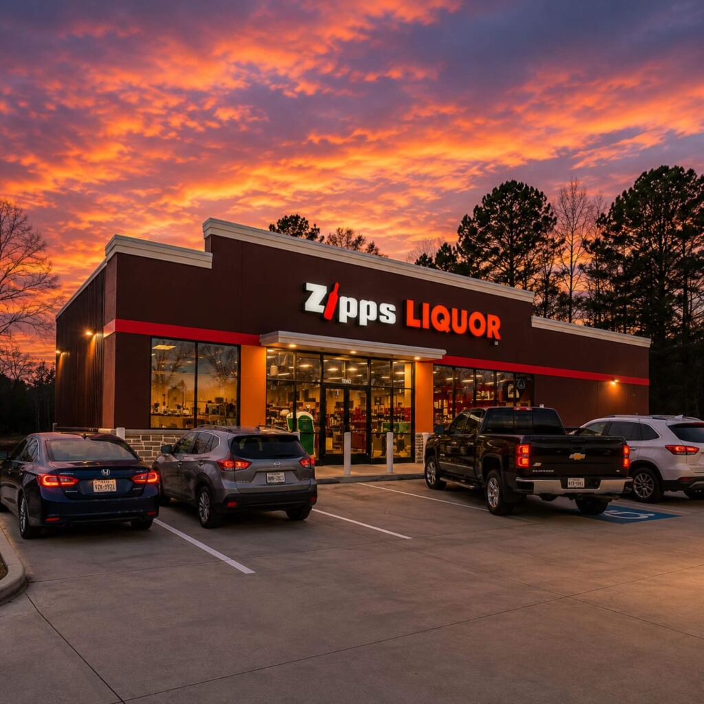 Tailgate-Ready: Canned Cocktails and RTDs for Two-a-Days and Season Kickoff Zipps Liquor storefront in Texas ready for game day shopping