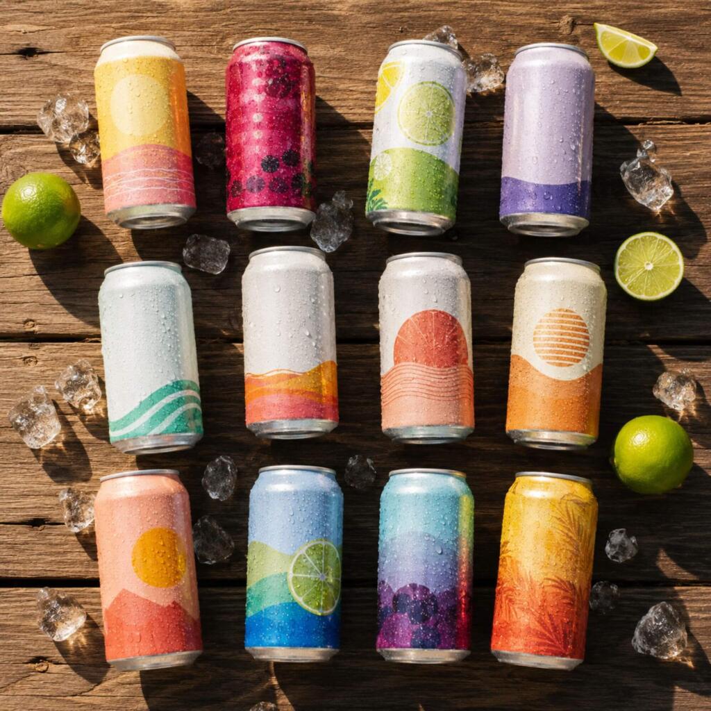 Grab-and-Go: Best Canned Cocktails and RTDs for the Last Days of Summer Assorted hard seltzer and canned cocktail varieties lined up for a summer watch party