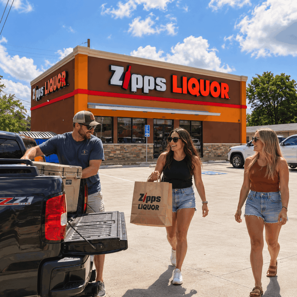 Zipps Marshall: Liquor Store Near Longview, TX Along I-20 : Friends stopping for drinks and party supplies during an East Texas road trip