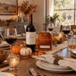 Texas Holiday Guide 2026: Veterans Day to Thanksgiving Table set for a Texas holiday gathering with wine, spirits, and fall decor